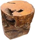 Teak Solid Block Coffee Table - Round