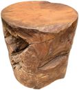 Teak Solid Block Coffee Table - Round