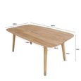 Lugano Garden Dining Table - 180cm - 6 Seater - Natural - Teak Wood