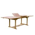 Butterfly Extending Garden Dining Table - 180cm-240cm - 6-10 Seater - Teak Wood - Trestle Base