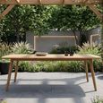 Lugano Garden Dining Table - 180cm - 6 Seater - Natural - Teak Wood