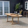 Salamanca Oval Extending Garden Dining Table - 6-10 Seater - Teak Wood - 180cm-240cm