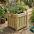 Elegant Garden Planter - Square - Timber Wood