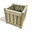 Elegant Garden Planter - Square - Timber Wood