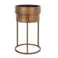 Chadd Planter - Round - Brushed Gold - Metal