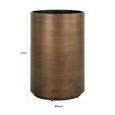 Dira Planter - Large - Round - Brushed Gold - Metal