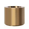 Donna Planter - Round - Brushed Gold - Metal