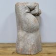 Fist Plant Stand - White Distressed Stone Finish