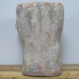 Fist Plant Stand - White Distressed Stone Finish