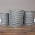 Garden Planter - Set of 3 - Round - Metal