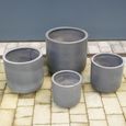 Garden Planter - Set of 4 - Grey - Fibre Clay