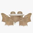 Brayford Outdoor Round Dining Set Small Natural Rattan