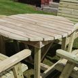Ergo Garden Dining Set - 4 Seater - Round - Timber Wood