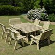 Ergo Garden Dining Set - Square - 8 Seater - Redwood