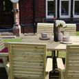 Ergo Garden Dining Set - Square - 8 Seater - Redwood