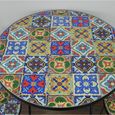 Casablanca Mosiac Garden Bistro Set - Round - Metal - 2 Chairs