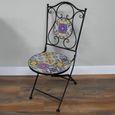 Casablanca Mosiac Garden Bistro Set - Round - Metal - 2 Chairs