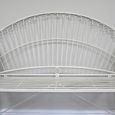 Crete Garden Bench - White - Metal