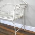 Crete Garden Bench - White - Metal