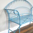 Santorini Garden Bench - Blue - Metal