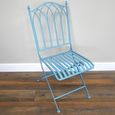 Santorini Mosiac Garden Bistro Set - Square - Blue - Metal - 2 Chairs