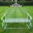 Alfie Garden Rocking Bench - Green - Metal