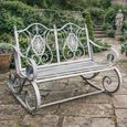 Garden Rocking Bench - Antique Grey - Metal