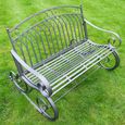 Alfie Garden Rocking Bench - Dark Grey - Metal
