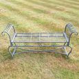 Garden Bench - Green - Metal
