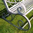 Garden Rocking Bench - Antique Grey - Metal