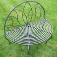 Levi Garden Bench - Dark Grey - Metal