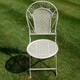 Portofino Garden Bistro Set - Round - White - Metal - 2 Chairs
