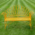 Sarah Garden Bench - Yellow - Metal