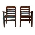Unique One of a Kind - Distressed Outdoor Armchair - Blue and Brown - Reclaimed Wood