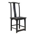 Distressed Outdoor Chair - Curved Splat Back - Black - Elm Wood