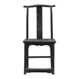 Distressed Outdoor Chair - Curved Splat Back - Black - Elm Wood