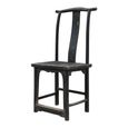 Distressed Outdoor Chair - Curved Splat Back - Black - Elm Wood