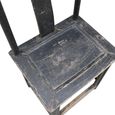 Distressed Outdoor Chair - Curved Splat Back - Black - Elm Wood