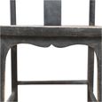 Distressed Outdoor Chair - Curved Splat Back - Black - Elm Wood