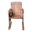 Unique One of a Kind - Industrial Outdoor Armchair - Brown - Wood and Metal