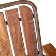 Unique One of a Kind - Industrial Outdoor Armchair - Brown - Wood and Metal