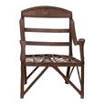 Unique One of a Kind - Industrial Outdoor Armchair - Curved Armrests - Distressed Rust Effect - Metal