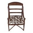 Unique One of a Kind - Industrial Outdoor Armchair - Curved Armrests - Distressed Rust Effect - Metal