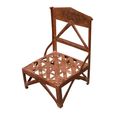 Unique One of a Kind - Industrial Outdoor Chair - Geometric Seat - Distressed Rust Effect - Metal