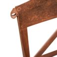 Unique One of a Kind - Industrial Outdoor Chair - Geometric Seat - Distressed Rust Effect - Metal