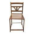 Unique One of a Kind - Industrial Outdoor Chair - Slatted Back - Distressed Rust Effect - Metal