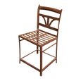 Unique One of a Kind - Industrial Outdoor Chair - Slatted Back - Distressed Rust Effect - Metal