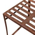 Unique One of a Kind - Industrial Outdoor Chair - Slatted Back - Distressed Rust Effect - Metal