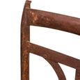 Unique One of a Kind - Industrial Outdoor Chair - Slatted Back - Distressed Rust Effect - Metal
