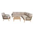 New Bali Corner Garden Sofa Set - with Armchair - Sandstone
